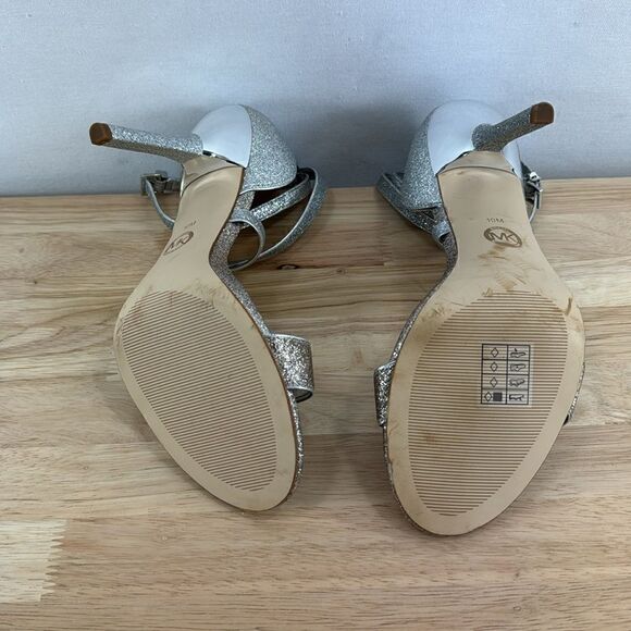 Michael Kors Astrid Stiletto Dress Heels- Two Tone Silver Pale Gold- Size 10M - Picture 5 of 8